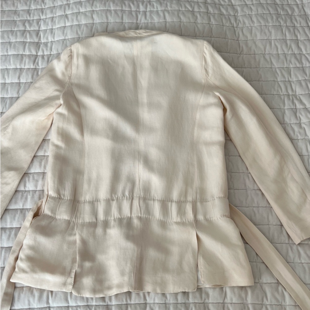 ZARA Kimono Style Jacket Blazer in Cream Cotton size Small - Picture 15 of 15